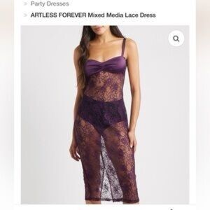 ARTLESS FOREVER Chic Purple Lace Chemise